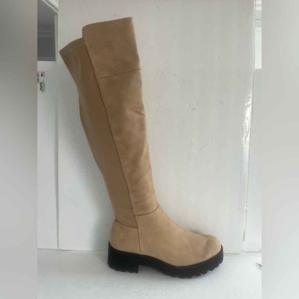 Dirty Laundry Women Tan Manifest Over the Knee Lug Sole Chunky Heel Boot Size 11 - Picture 6 of 11